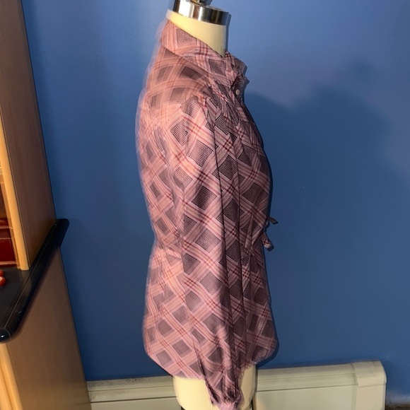 George Masket Ltd Vintage Button Down Top with Belt Size 12 - Picture 3 of 5